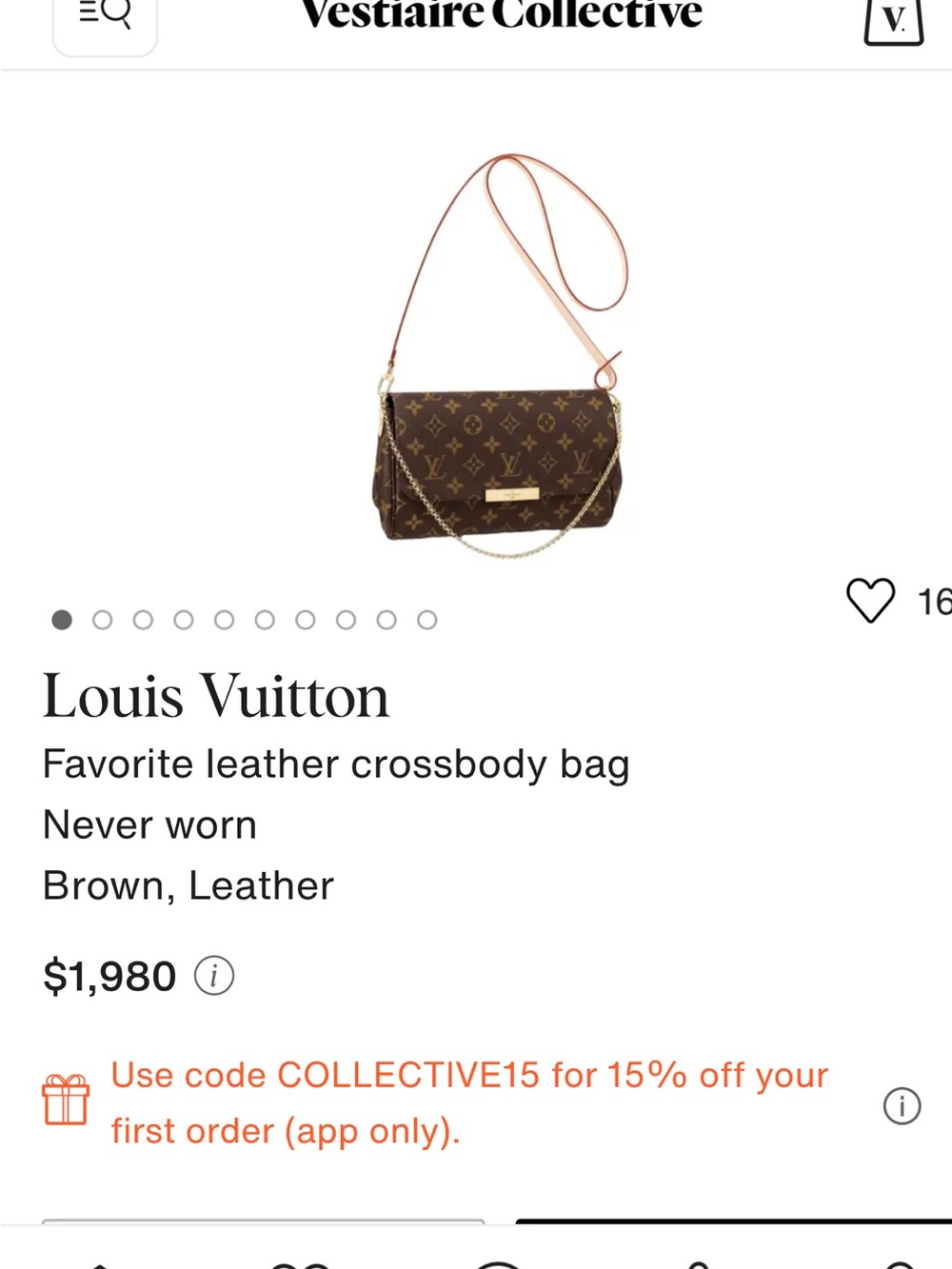 Louis Vuitton Brown Monogram Crossbody with Gold Chain - Picture 4 of 4
